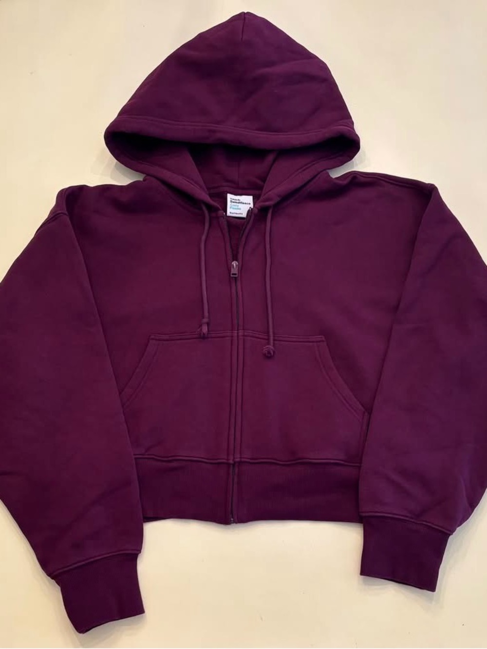 Aritzia TNA Cozy Sweatfleece Boyfriend Boxy Zip Hoodie